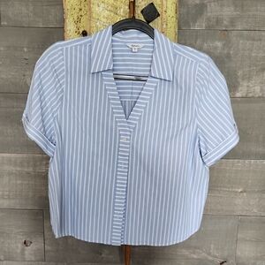 REITMANS Striped Boxy Crop Shirt